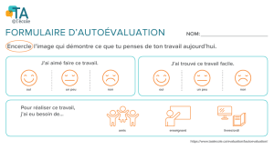 Image du formulaire d'autoévaluation