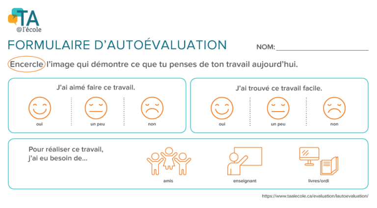 Image du formulaire d'autoévaluation