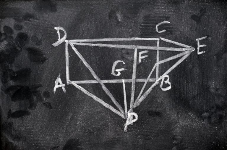dessin mathématique sur tableau noir