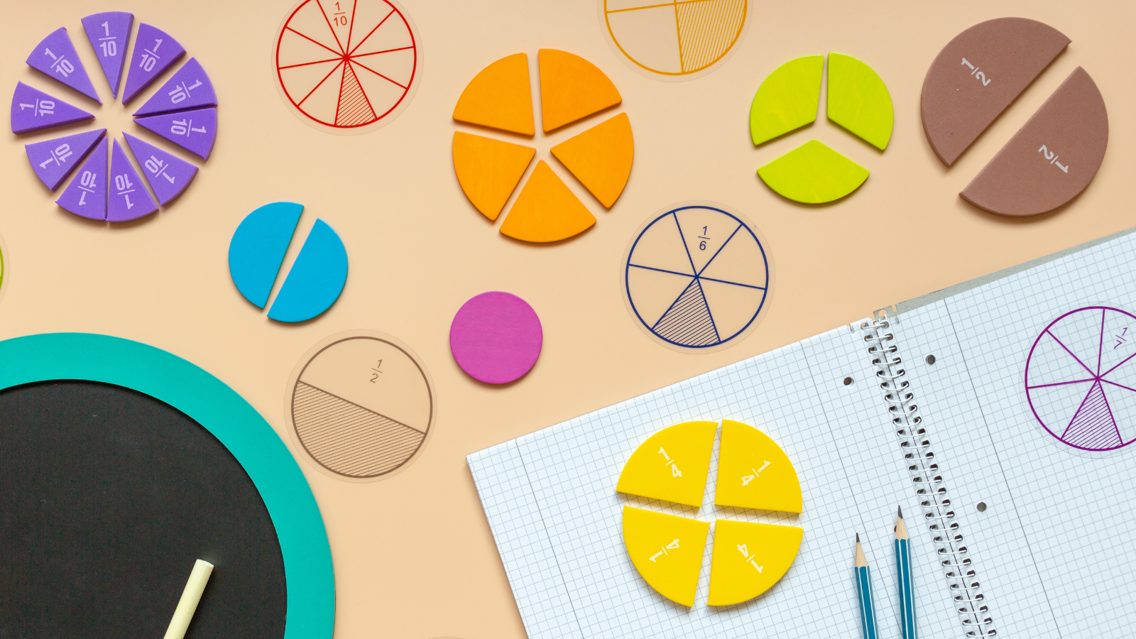 Jeu De Fractions Aimantées Pour Enseignant - Outil Pédagogique Mathématiques - Neuf