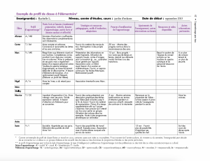 Cliquez ici pour visualiser et télécharger un modèle de profil de classe.